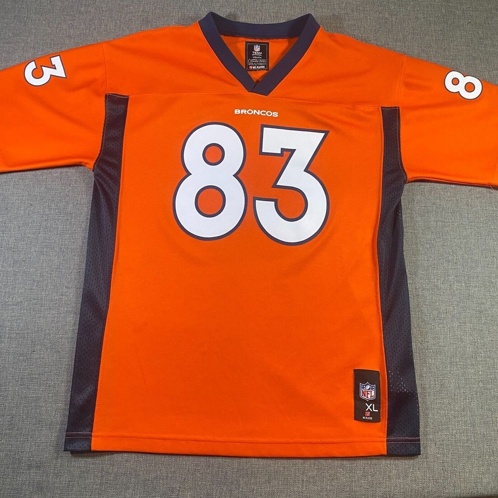 NFL Denver Broncos Wes Welker Football Jersey Youth Size XL Orange‎ #83